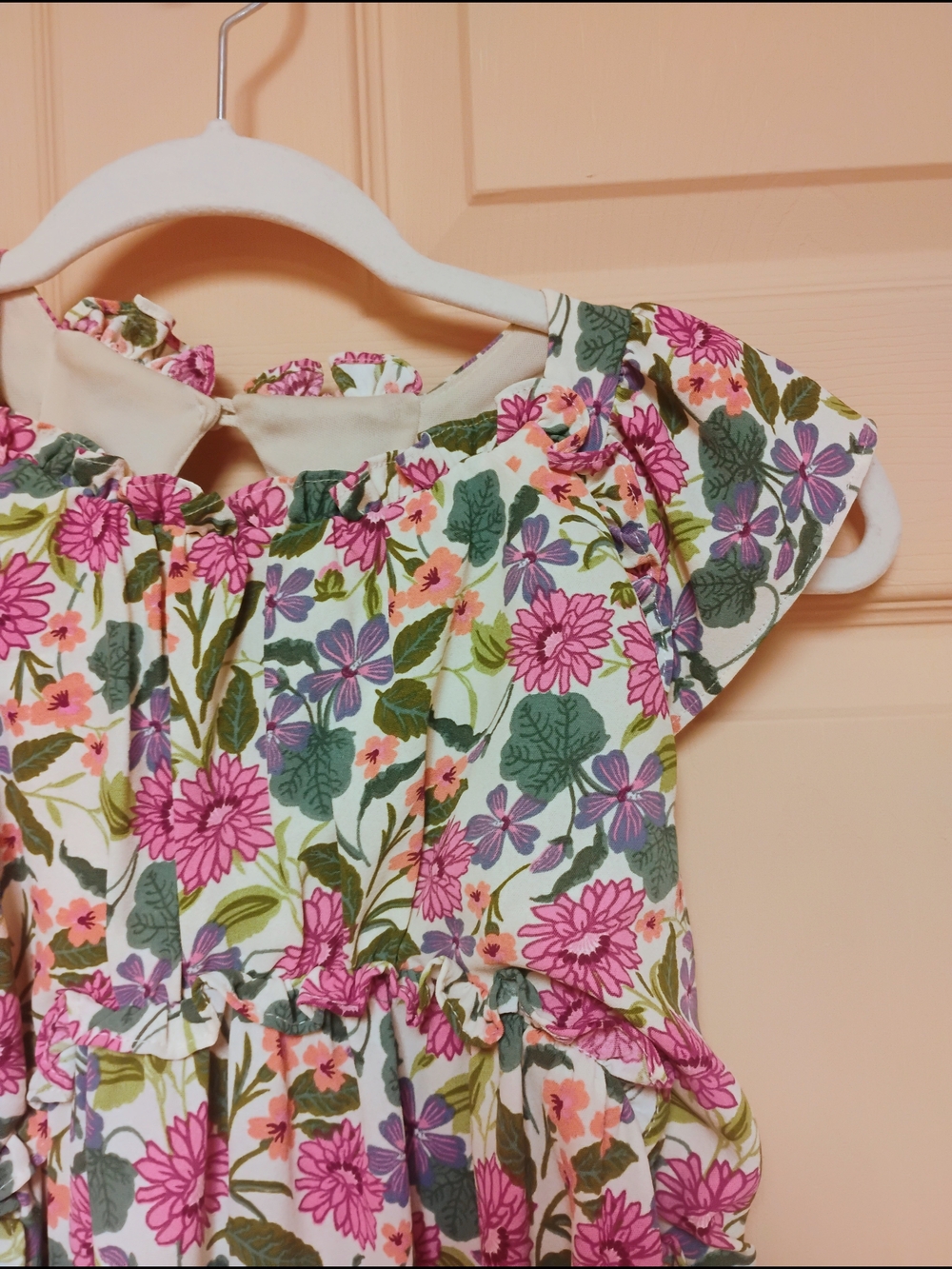 Garden Ruffle Shoulder Maxi Dress